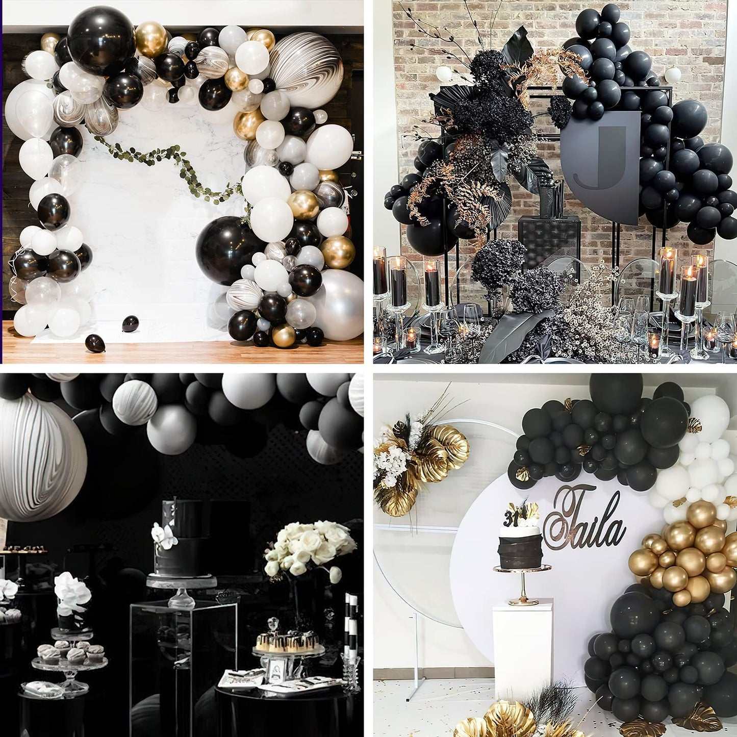 PartyWoo Black Balloons 50pcs 5 Inch Black Matte Latex Helium Balloons for Birthday Wedding Anniversary Graduation Bachelorette Engagement Bridal Shower Retirement Party Decorations Black-Y18