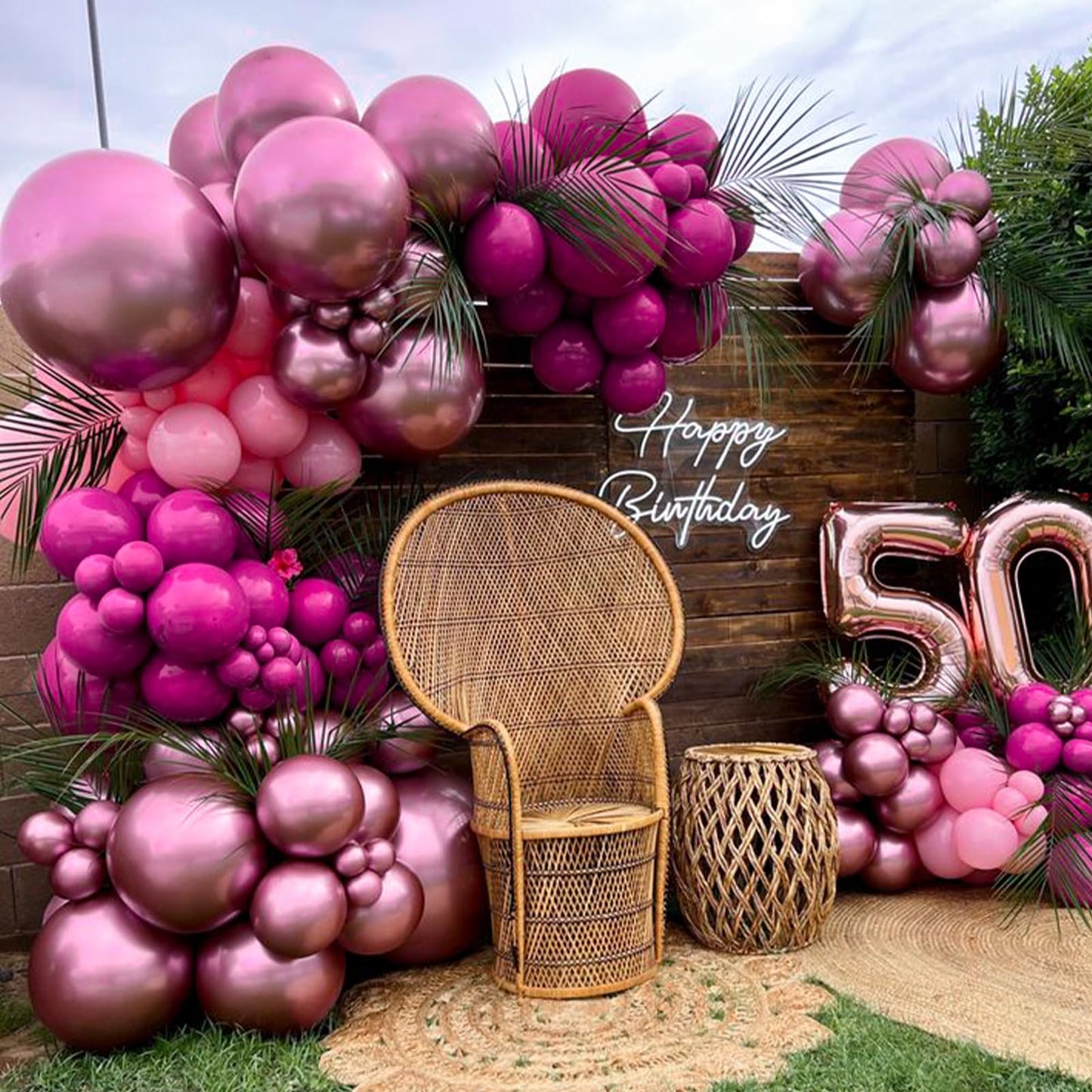 PartyWoo Metallic Pink Large Balloons 4 pcs 36 Inch Giant Big Jumbo Pink Latex Balloons for Birthday Valentine's Day Wedding Baby Shower Anniversary Graduation Party Decorations Pink-G104