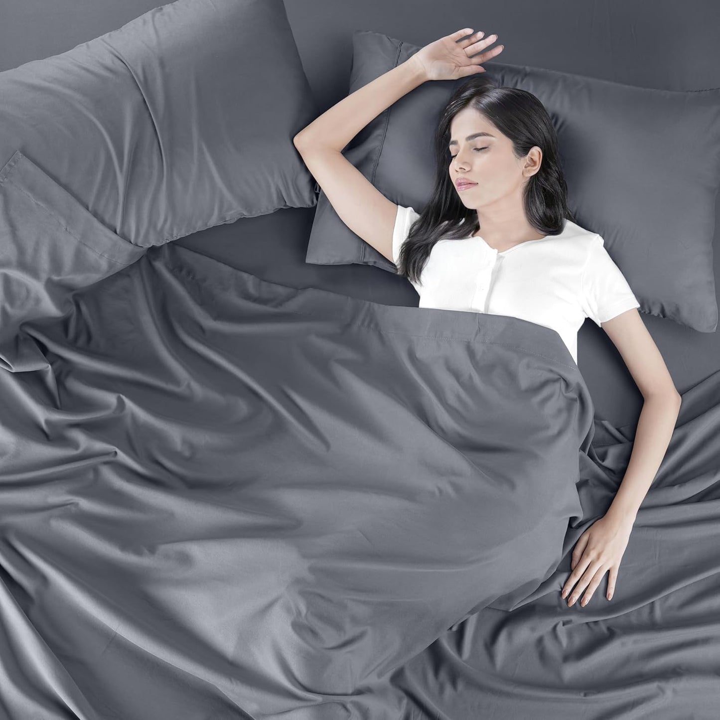 Utopia Bedding Queen Bed Sheets Set - Soft Brushed Microfiber | Fade & Shrink Resistant - Grey