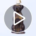 Old World Christmas Chocolate Labrador Dog Ornament Holiday Decor - Hand-Painted Glass