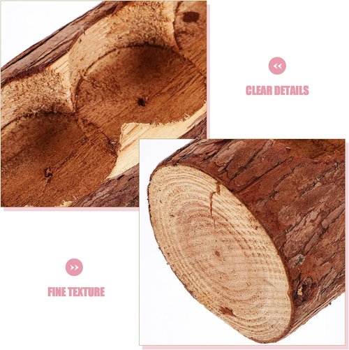 GANAZONO Wooden Candle Stand - Natural Log Plant Pot Holder for Creative Home Decor | Balcony & Garden Use
