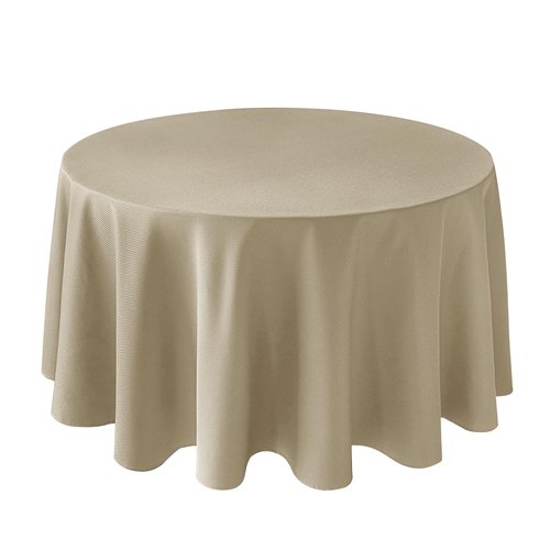 Biscaynebay Textured Fabric Round Tablecloths 90" for Round Tables diameters from 30" to 78", Natural Water Resistant Folding Table Covers Washable for Dining, Kitchen, Wedding, Parties etc