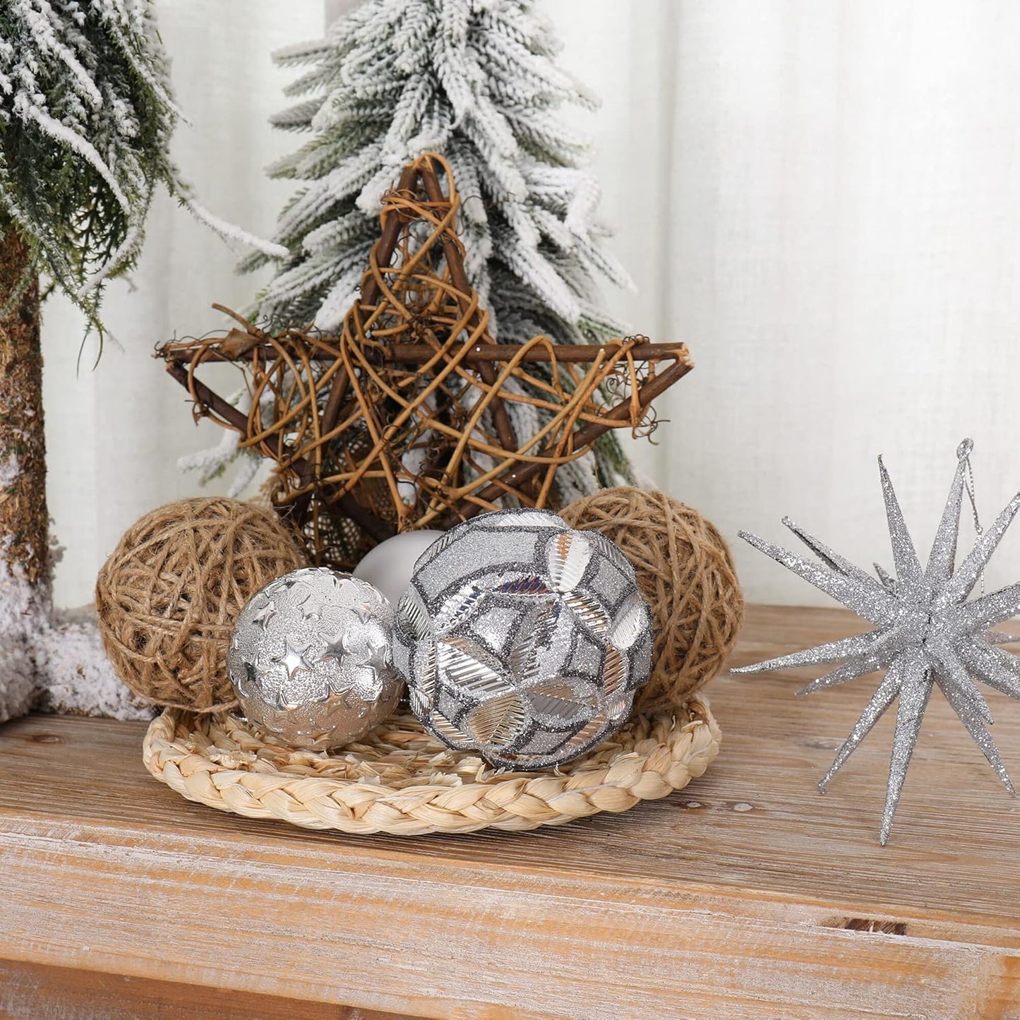 87ct Christmas Ball Ornaments Set Shatterproof Seasonal Hanging Decorations with Reusable Hand-held Gift Package for Xmas Tree Holiday Party and Home Decor, Gold