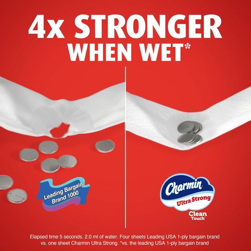 Charmin Ultra Strong Toilet Paper - Clean Touch Technology | 24 Mega Rolls (120 Regular Rolls)
