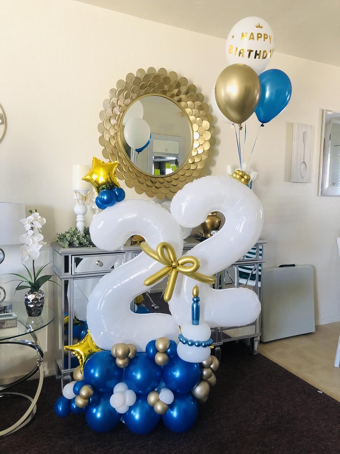 40 Inch White Number 8 Balloon - Perfect for 8th Birthday Parties, Weddings & Graduations