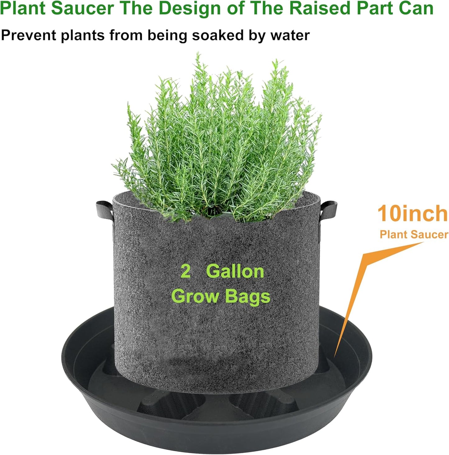 Plant Saucer 4 Pack by [Brand Name] - Heavy Duty 10 Inch & 8, 12, 14, 17 Inch Options | Indoor/Outdoor Use