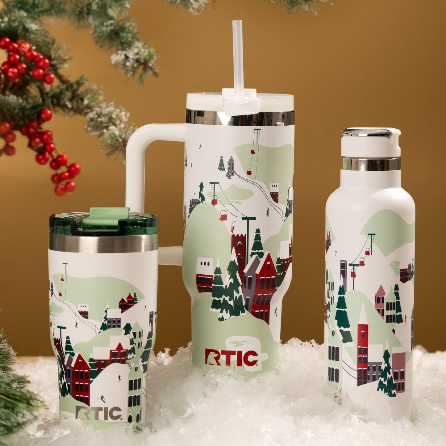 RTIC 30oz Essential Tumbler with Lid, Ceramic Lined, Insulated, Stainless Steel, Metal, Double Wall Vacuum-Insulation, Travel Cup for Iced Coffee, Tea, Hot and Cold Drink, Sunlight Glitter