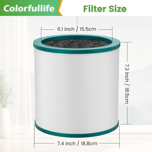 Dyson TP01 Replacement Filter - Compatible with TP01, TP02, TP03, AM11, BP01 Models - 2 Pack