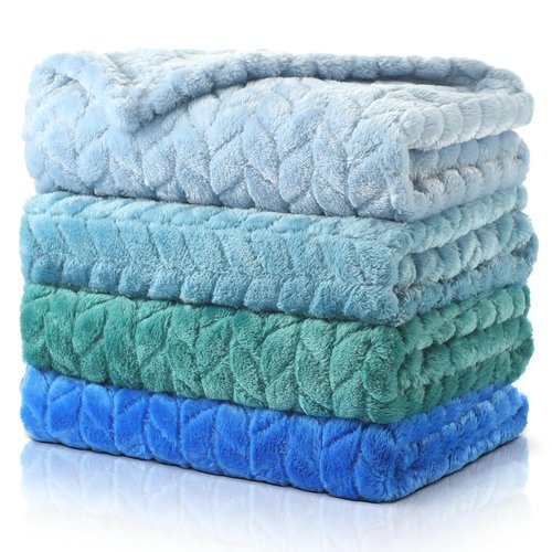 Frienda Baby Fuzzy Blanket - Soft & Warm Fluffy Blanket for Infants | 32 x 24 Inch, Blue