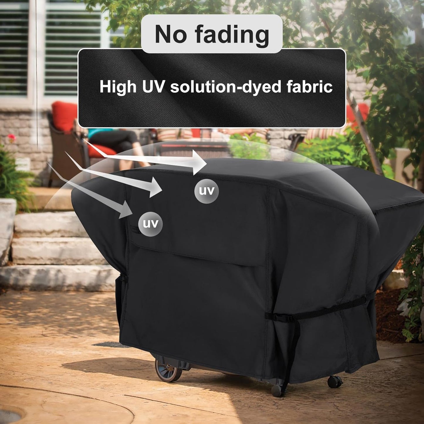 NettyPro Griddle Cover - Waterproof UV Resistant for 36-Inch Blackstone Griddle | 4 Burner Flat Top Grill, Black