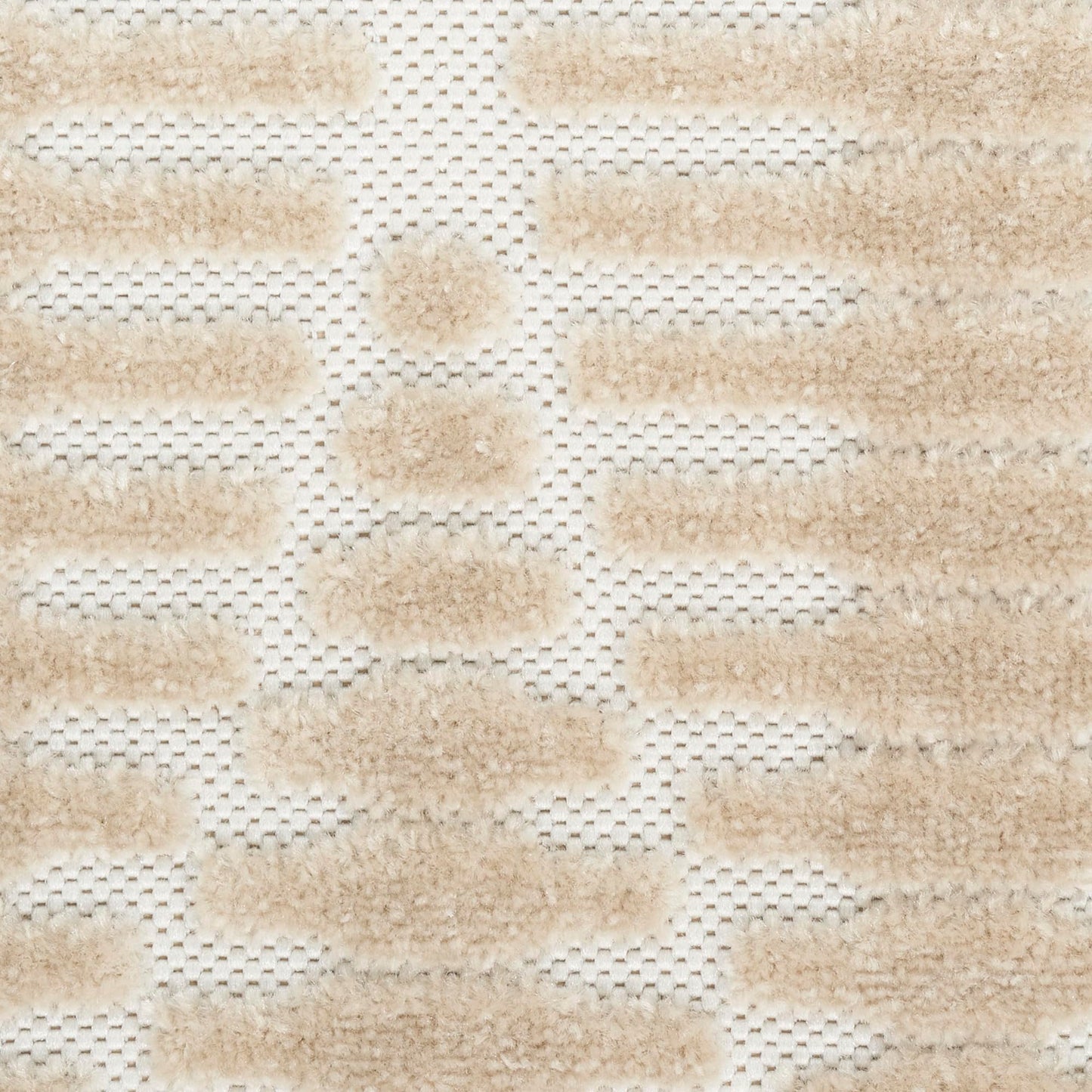 Nourison Casual Beige 3'11" x 5'11" Area Rug - Easy Clean, Non Shedding, Bed Room, Living Room, Dining Room, Kitchen (4' x 6')