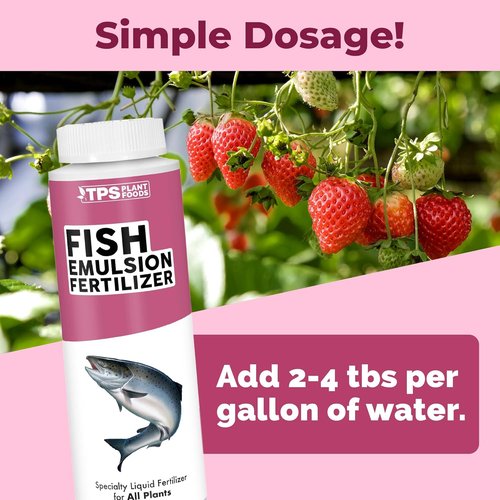 Fish Emulsion Fertilizer - Liquid Salmon Supplement for Rapid Nutrient Uptake & Vibrant Growth, 8 oz