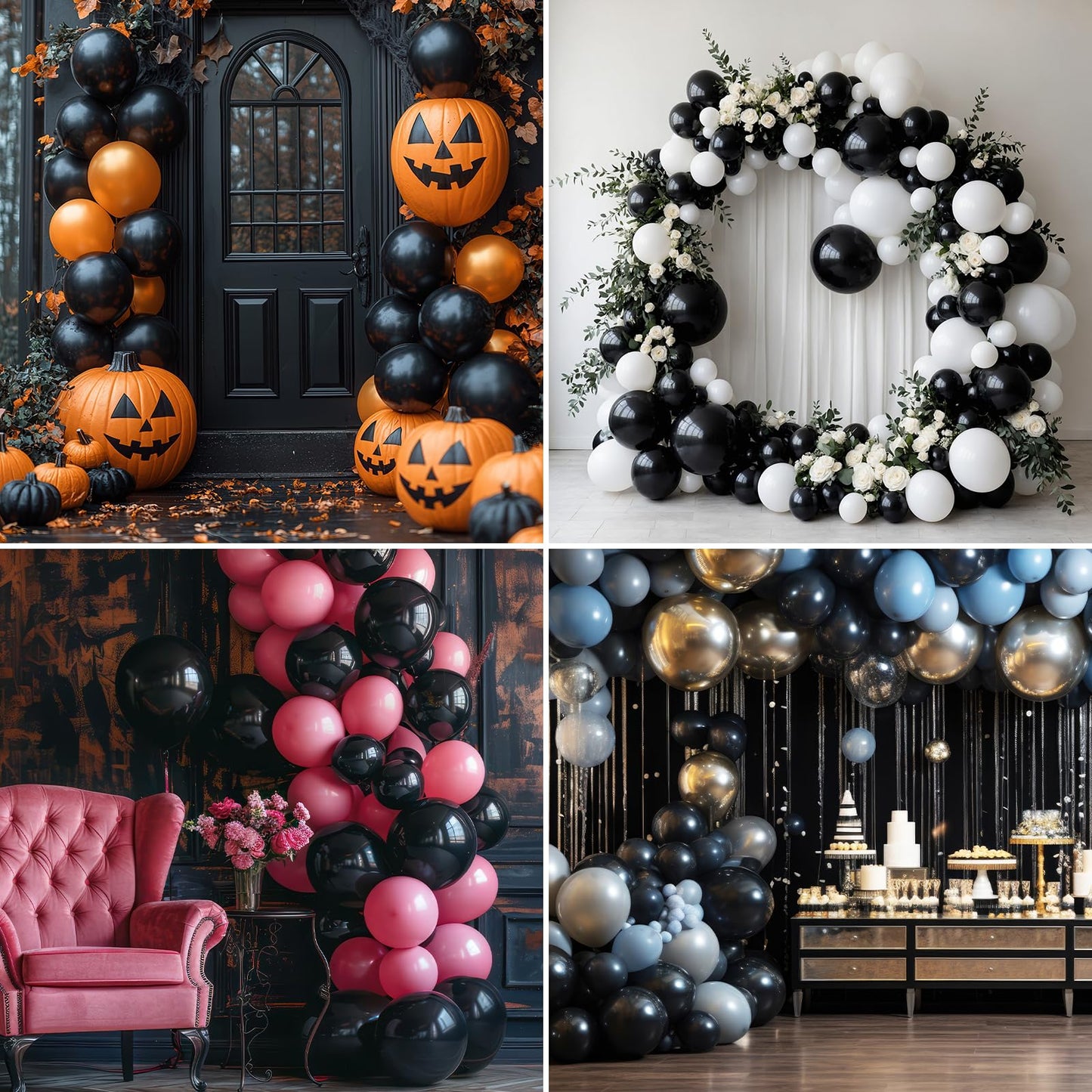RUBFAC Burnt Orange Balloons Different Sizes 105pcs 5/10/12/18 Inches for Garland Arch, Premium Latex Balloons for Birthday Party Baby Shower Wedding Graduation Party Decoration