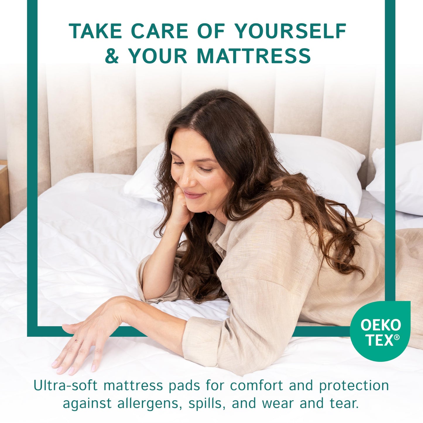 Split King Size Waterproof Mattress Pad - Fitted Mattress Protector with Quilted Pillow Top Mattress Topper - Quality Hypoallergenic Mattress Cover (39x80 x 2pcs) for Split Mattresses