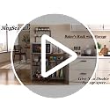 3IngSeagulls Rustic Brown 6-Tier Kitchen Baker's Rack with Adjustable Shelves & Hooks