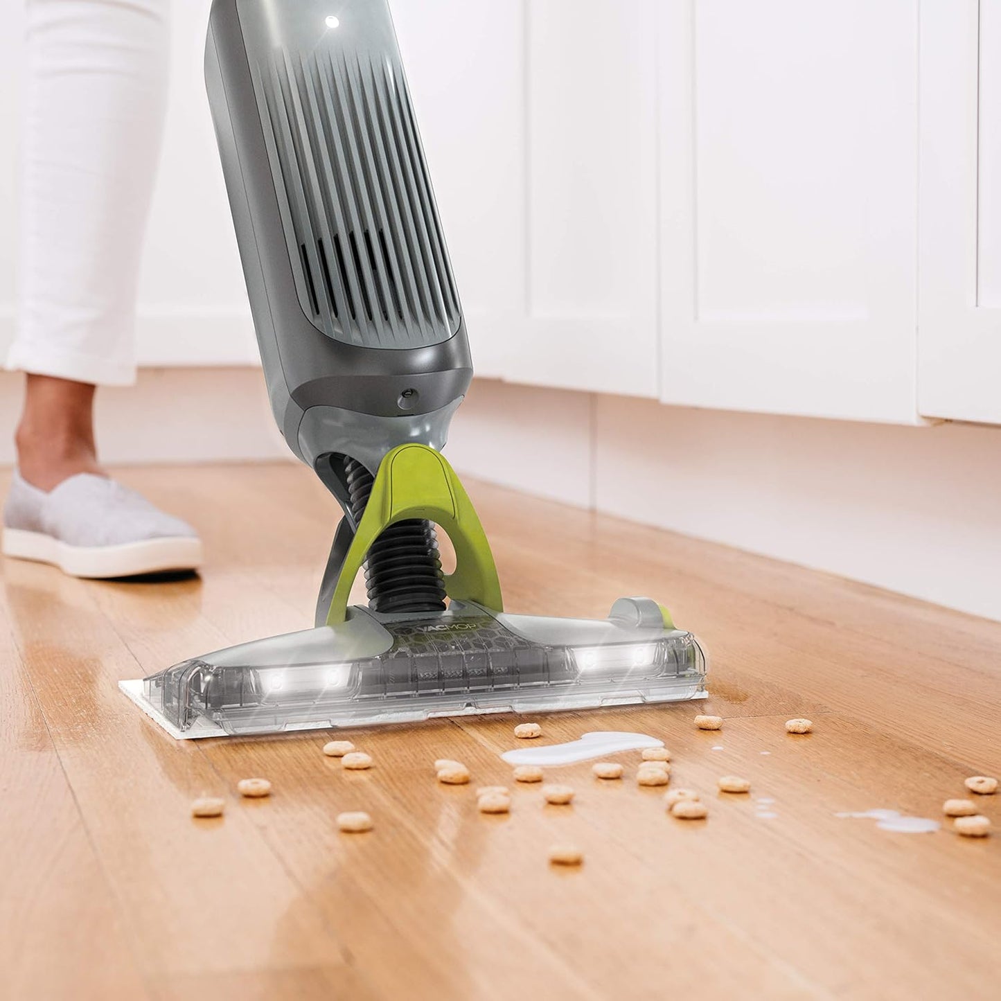 Shark VM252P10 VACMOP Pro Cordless Hard Floor Vacuum Mop - LED Headlights, 12 Pads & 12 oz Solution | Charcoal Gray