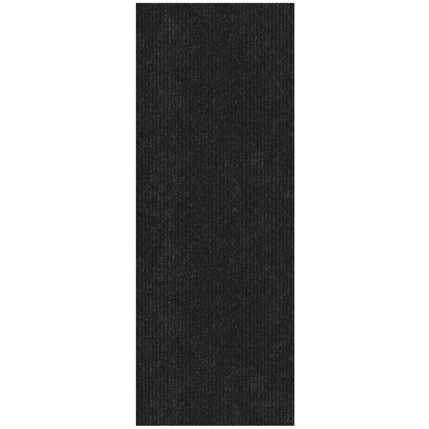 Ottomanson 2' x 5' Hallway Runner with Scraper Pile Extra Durable Non-Slip Rug Mat for Indoor & Outdoor Use - Ideal for Kitchen, Entryway, Patio & Garage - High-Traffic Carpet, Black