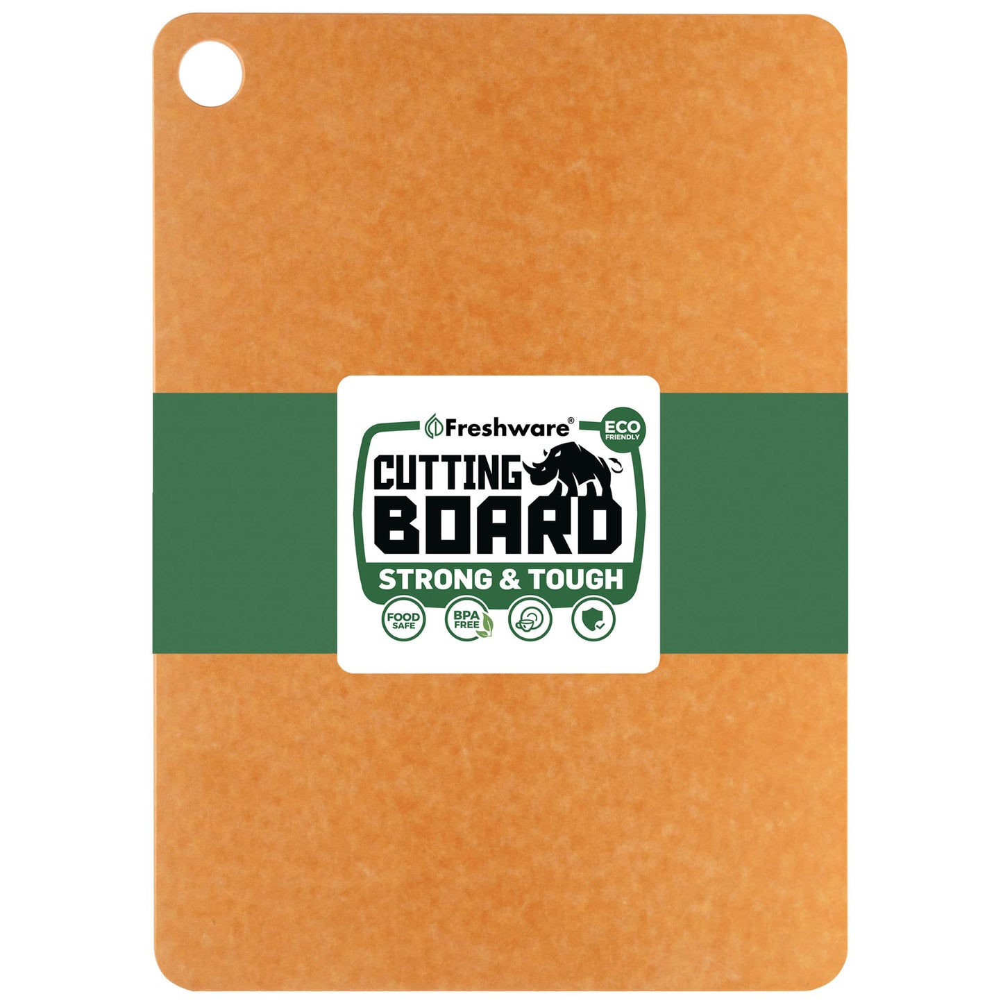 Freshware Wood Cutting Board for Kitchen, Dishwasher Safe, X Large, 18" x 13", Natural Slate