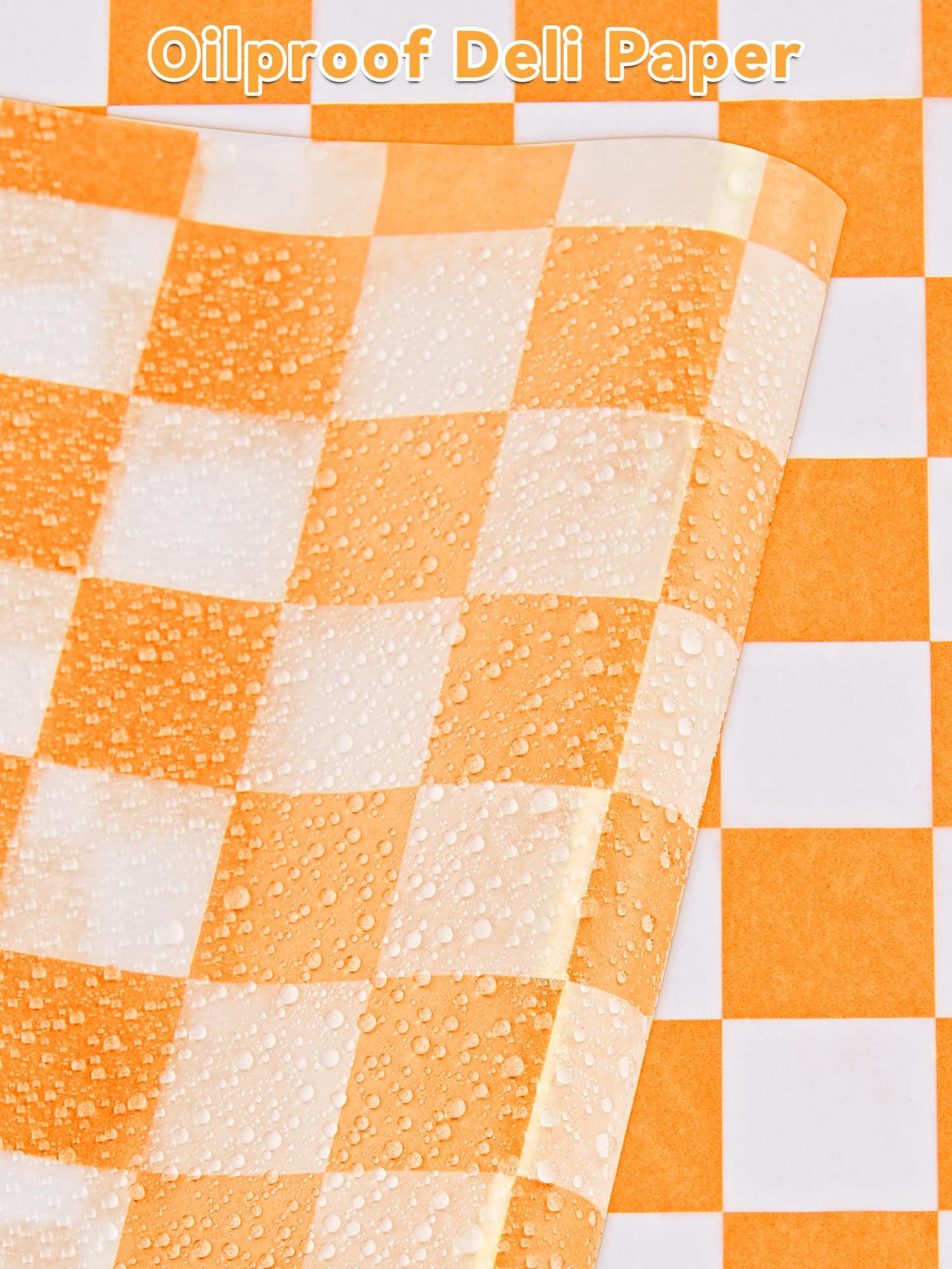 SMARTAKE 12 x 12 Inches Wax Paper for Food, 250 Pcs Non-Stick Hamburger Patty Paper, Square Sandwich Separators Wrapping Paper, for Lunch, Restaurants, Barbecues, Picnics, Parties, Yellow Plaid