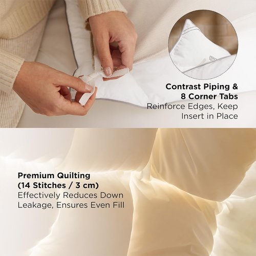Bedsure King Size Feather Down Comforter - Luxurious Fluffy Duvet Insert with 8 Corner Tabs, White, 106x90 Inches