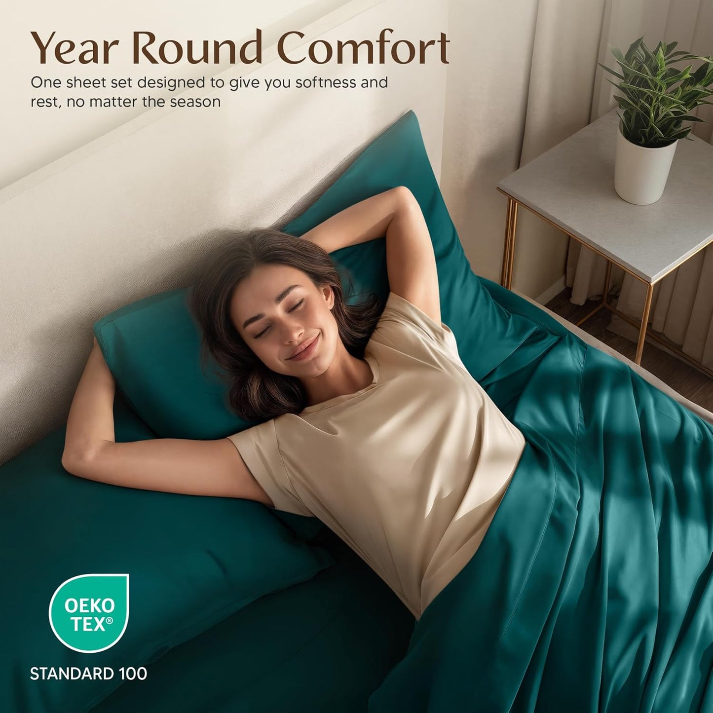 Utopia Bedding King Size Sheet Set - Soft, Breathable Microfiber | 4-Piece in Teal Green