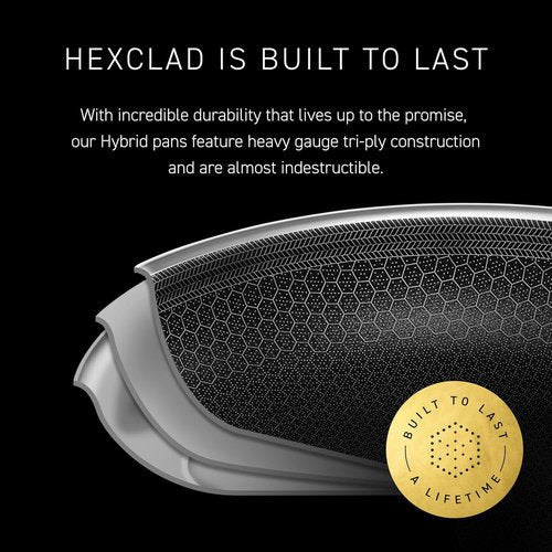 HexClad Hybrid Nonstick 7-Inch Frying Pan - Stay-Cool Handle, Dishwasher Safe & Oven Safe Up to 900°F