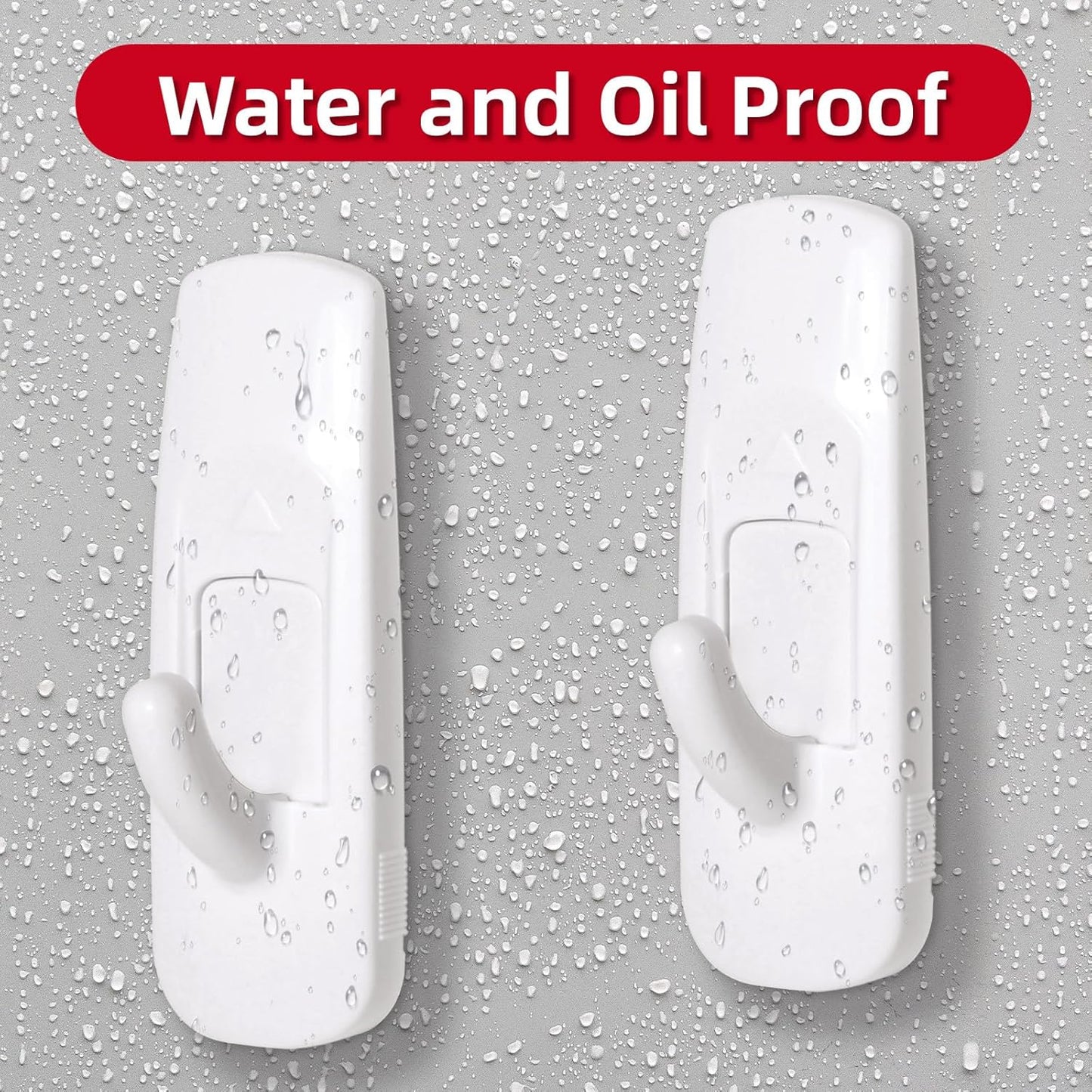 Skiennix Medium Adhesive Hooks - Heavy Duty No Damage Utility Strips | 20 Pack with 24 Strips for Bathroom, Coats, Keys