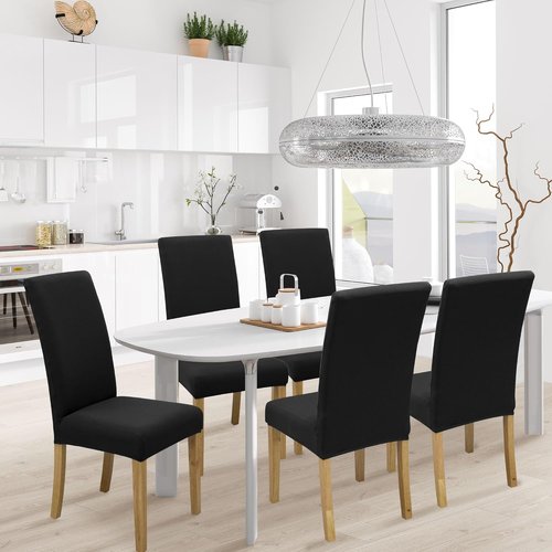 BIETYONE Dining Chair Covers - Set of 6 Stretch Washable Slipcovers for Home & Restaurant | Protective Design