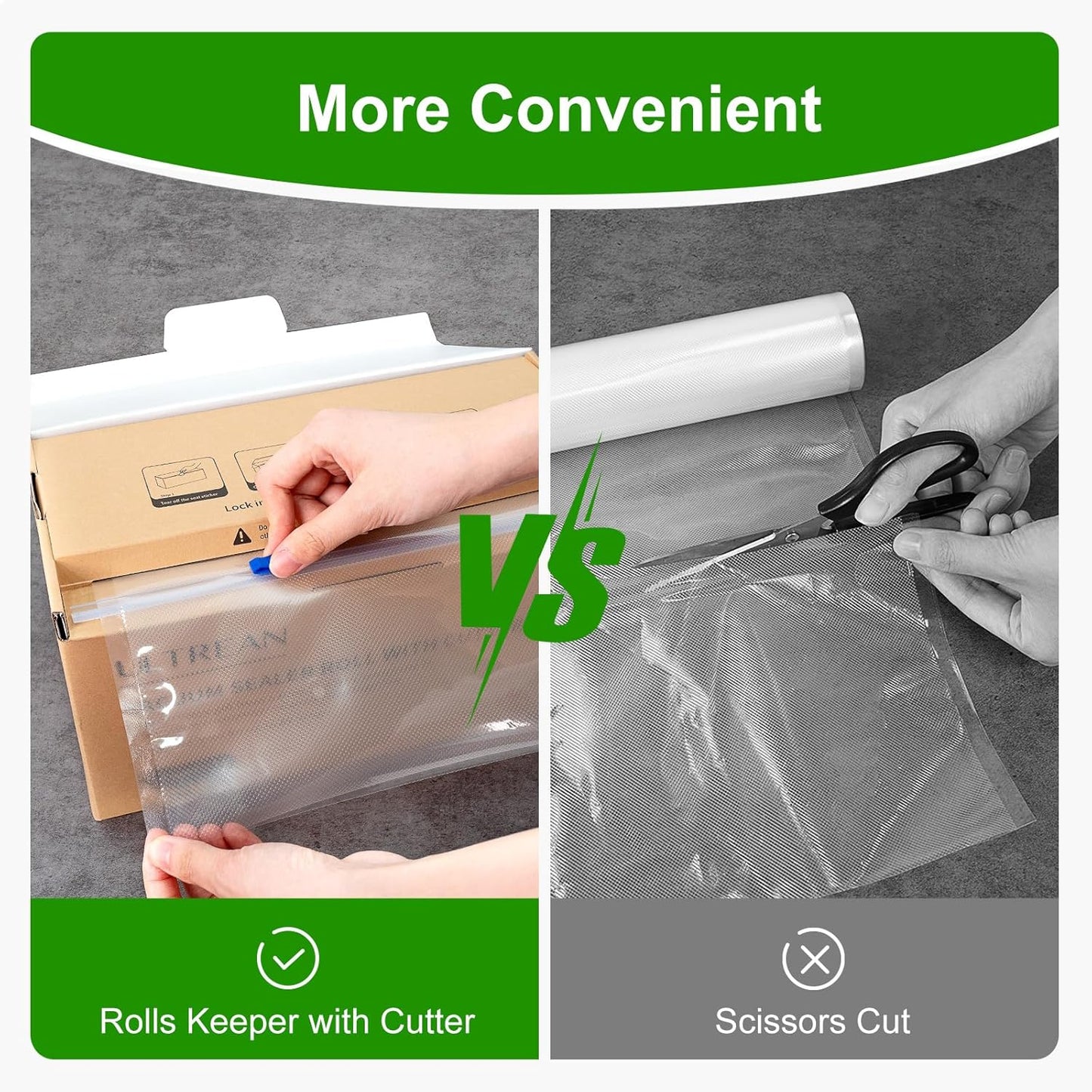 Ultrean Vacuum Seal Roll - 11" x 150' Commercial Grade Food Storage Bags | BPA Free, Ideal for Meal Prep & Sous Vide