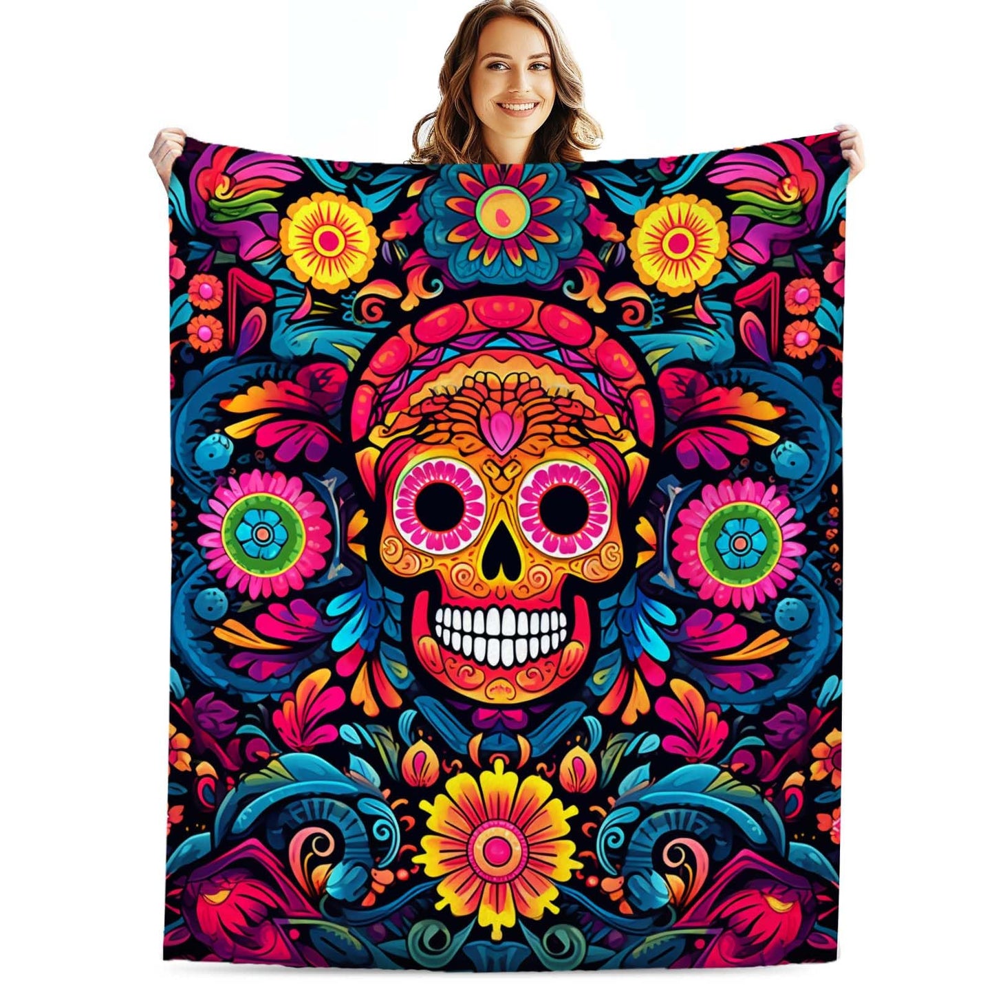 Firmiso Hummingbird Throw Blanket, Hummingbird Gifts for Women, Bird Blanket for Home Decor, Soft Lightweight Fleece, Washable No-Pilling, Single Sided, Hand/Machine Wash, 50x60 Inches