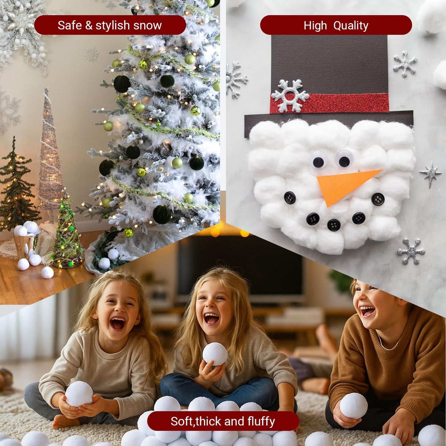 Snow Toy Globe - Soft Artificial Snow Fight Balls for Kids | Indoor & Outdoor Fun