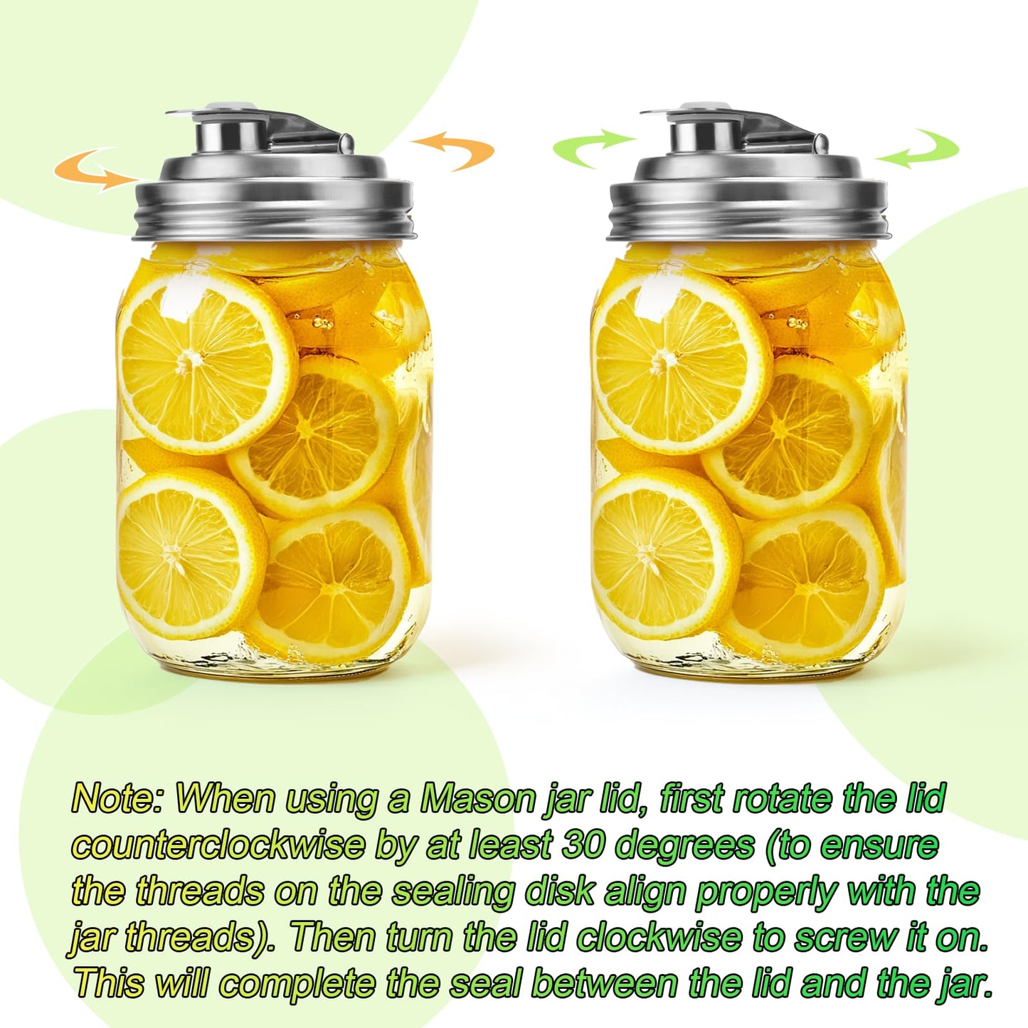 Mason Jar Pour Spout Lid Stainless Steel, Regular Mouth Pour Spout Flip Cap Lids for Mason Jars, Anticracking Leak Proof Seal Cover Airtight for Drinking Salad Dressing & Food Storing(4PCS)