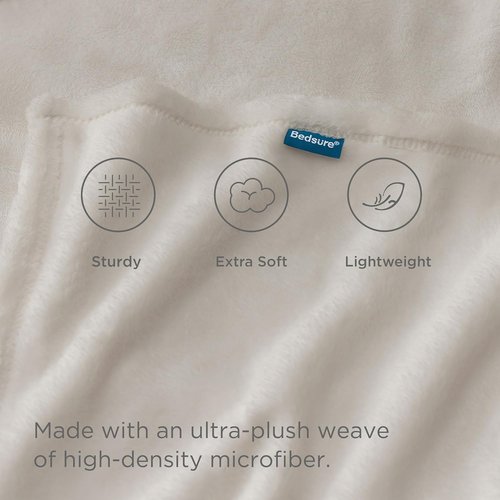 Bedsure GentleSoft Fleece Throw Blanket - Soft, Lightweight Plush for Bed & Couch | 50x60 Inches