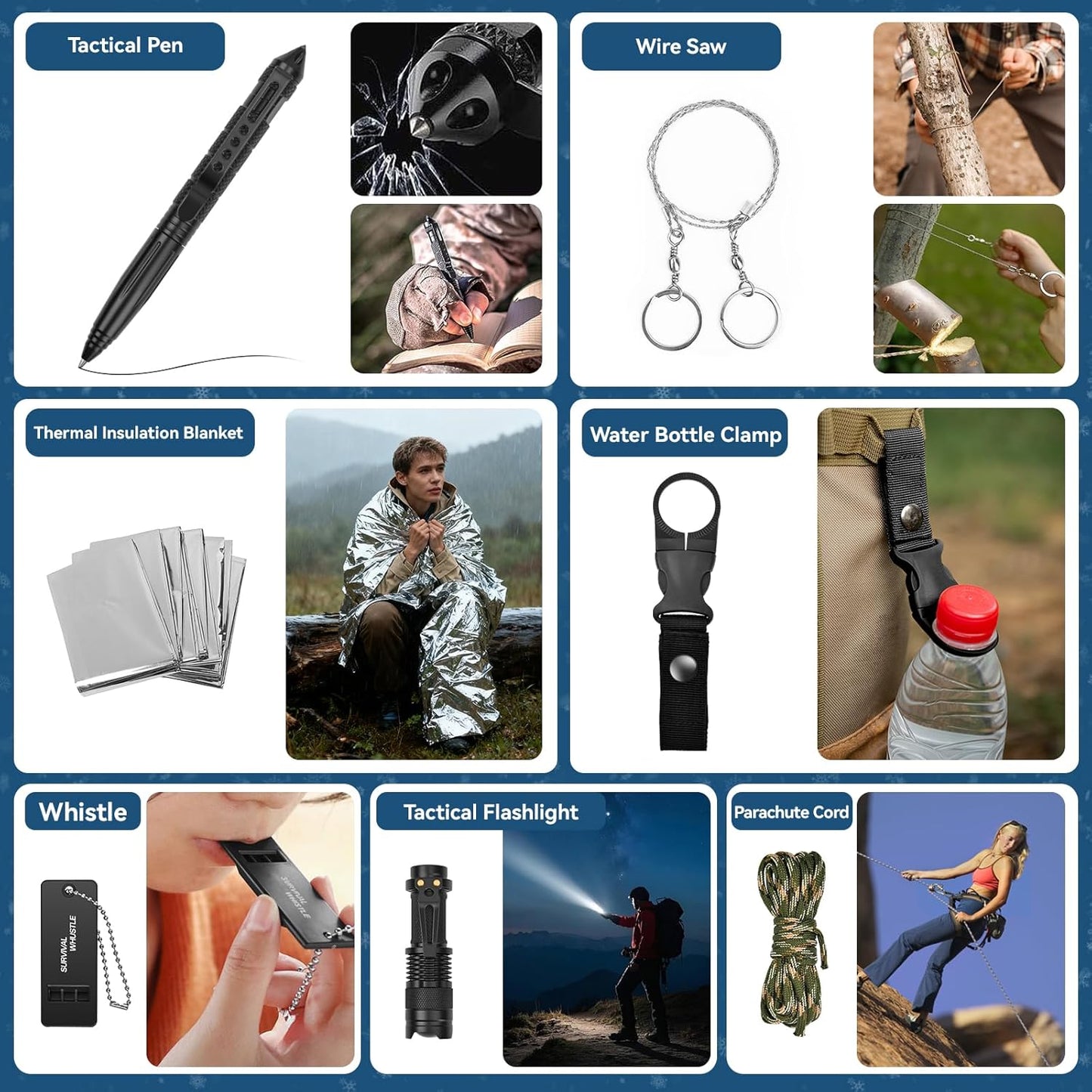 Survival Advent Calendar 2025 - 24-Day Christmas Countdown Gift Box for Adults & Outdoor Enthusiasts