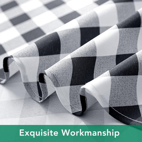 Biscaynebay Fabric Tablecloths 70x70 Square, Black/Grey Scottish Plaid Card Table Cloth Folding Table Cover Water Resistant for Dining, Kitchen, Wedding and Parties, etc Machine Washable