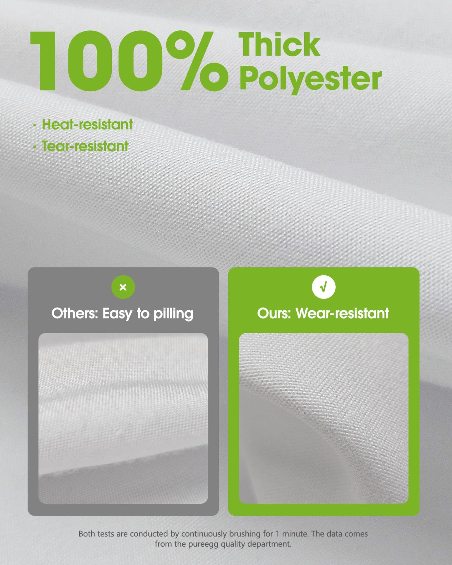 Pureegg Rectangle Table Cloth 60" x 84" – 8 Packs, Durable Polyester Tablecloth Offers Reusable & Washable Protection, Ideal for Outdoor Party, Picnic, Wedding, Banquet and Birthday, White