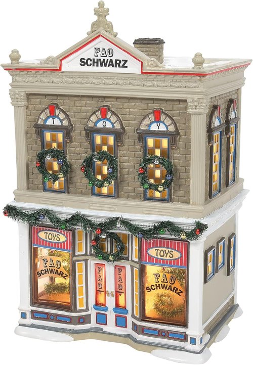 Department 56 Snow Village | FAO Schwarz Toy Store Lit Building - 9.21 Inch, Multicolor Decor