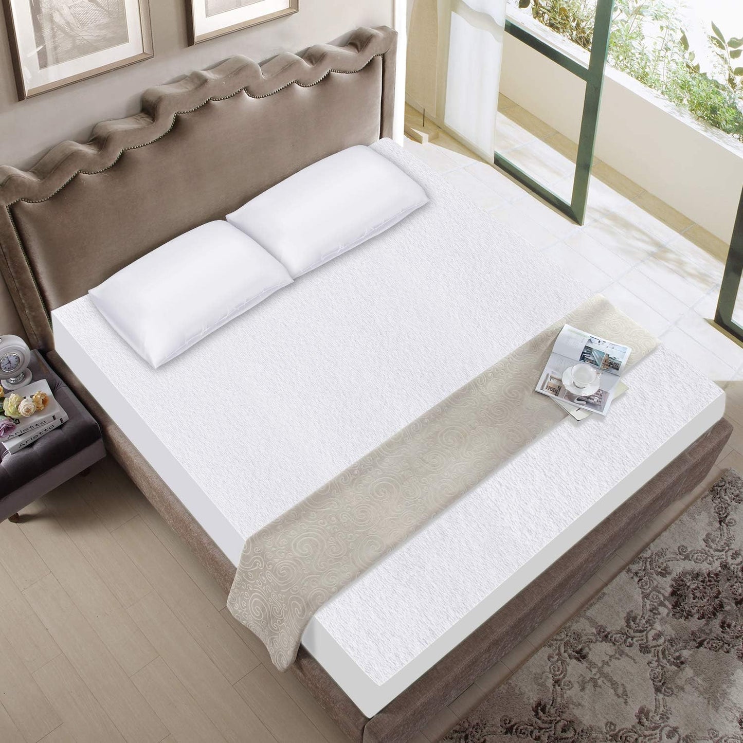 Skiennix Twin XL Mattress Protector - Cooling Waterproof Viscose Terry | Soft, Noiseless, Deep Pocket Fits Up to 14 Inch