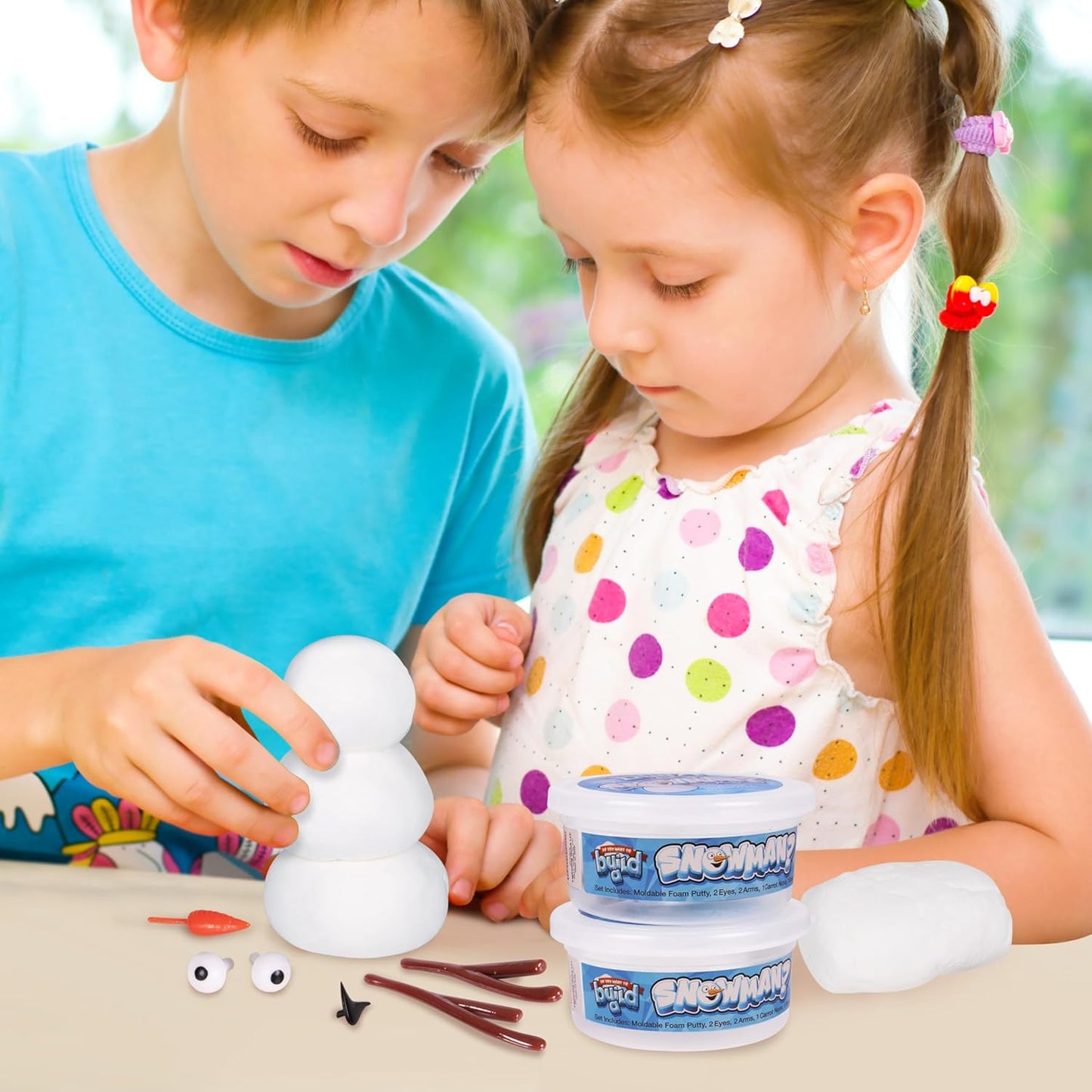 Kangaroo Build A Snowman Kit - 3 Pack Snowballs Toys for Kids | Winter Crafts & Outdoor Fun
