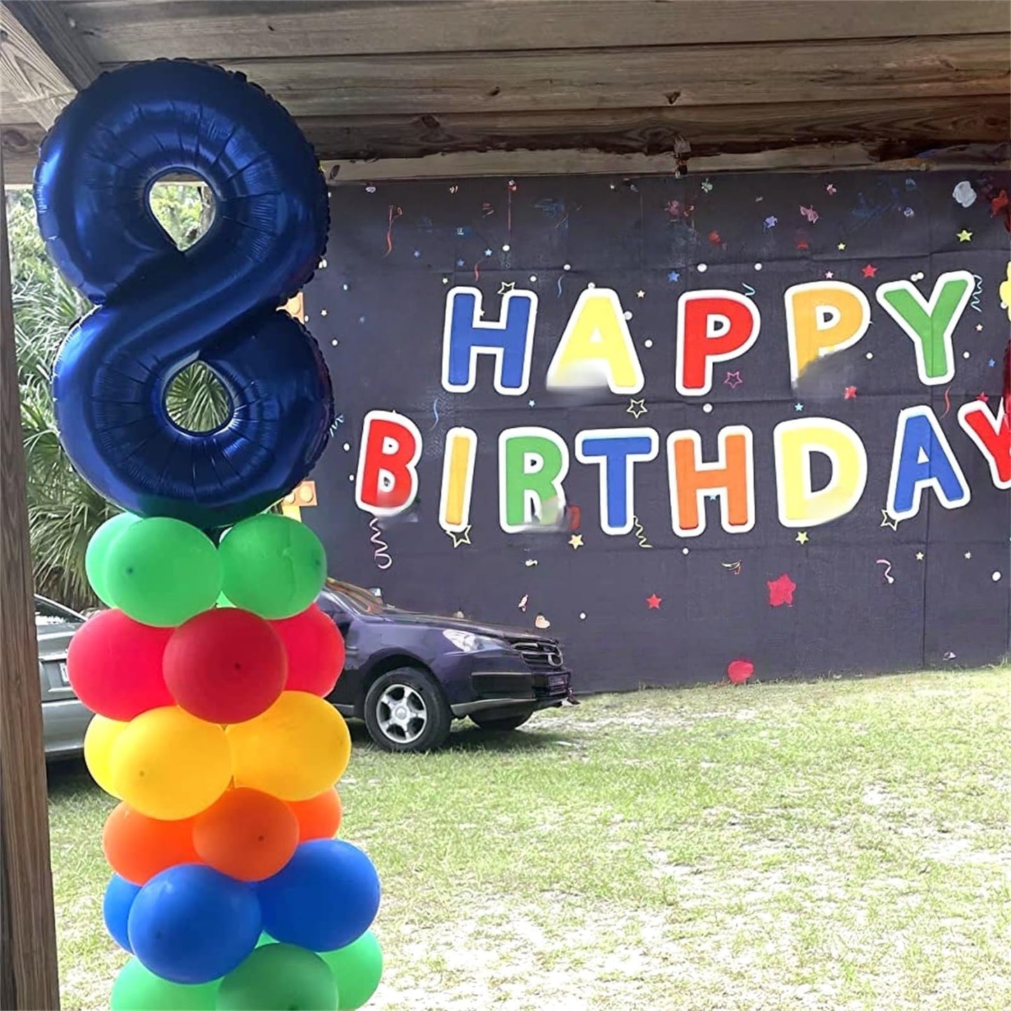 Navy Bluen Balloon Number 8, 40 Inch Large Self Inflating Royal Blue Foil Number Balloons 0-9, Dark Blue Digital 8 Helium Balloon for 8th Boys Men Birthday Party Anniversary Decorations