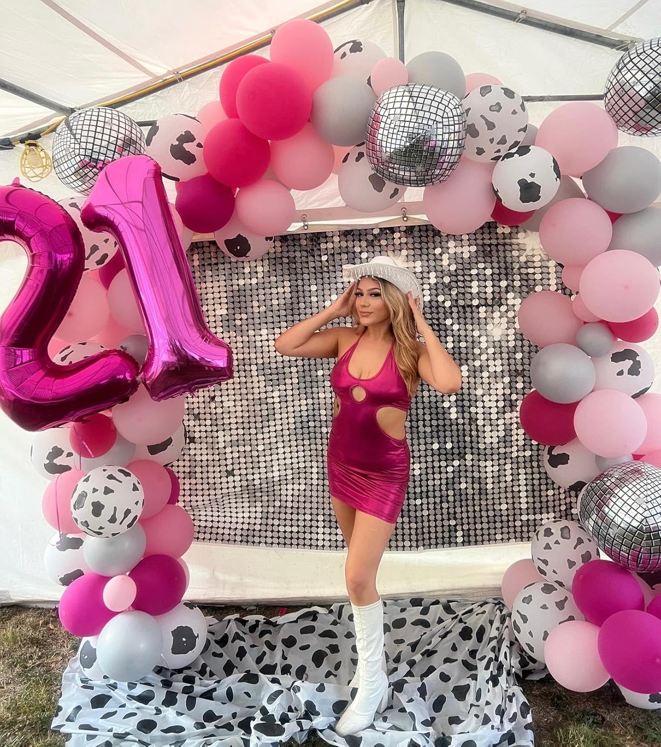 Number 7 Balloon by [Brand Name] - 40 Inch Hot Pink Foil Balloon for 7th Birthday Party Decorations