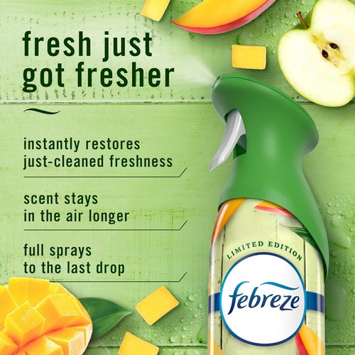 Febreze Air Mist | Odor-Fighting Room Spray Variety Pack - Lilac Sunrise, Summer Peaches & Mango Splash | 8.1oz (Pack of 3)
