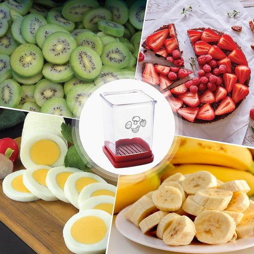 Fruit Cutter and Chopper by [Brand Name] - Compact Kitchen Gadget for Slicing Strawberries, Grapes & More (3 Packs)