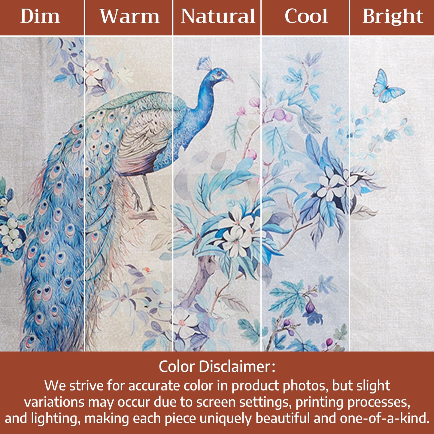 Maison d' Hermine Premium Table Cloth Rectangle Table 100% Combed Cotton 120 x 70 Inches Tablecloth Reusable Decorative for Dining Room, Farmhouse, Party, Festive & Wedding - Peacock Utopia - Orginal