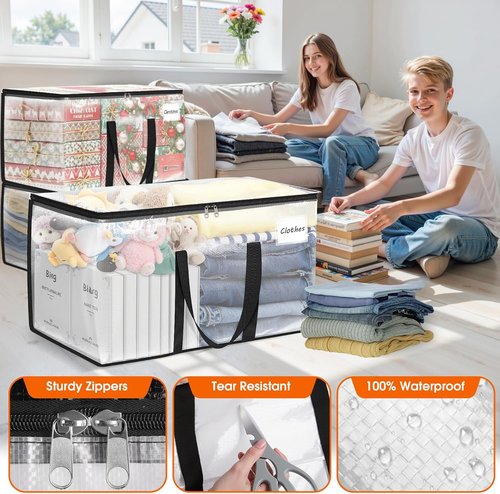 Fab Totes Heavy Duty Moving Bags - Oversized Storage Solution with Reinforced Handles & Double Zippers | Ideal for Dorm Room Essentials