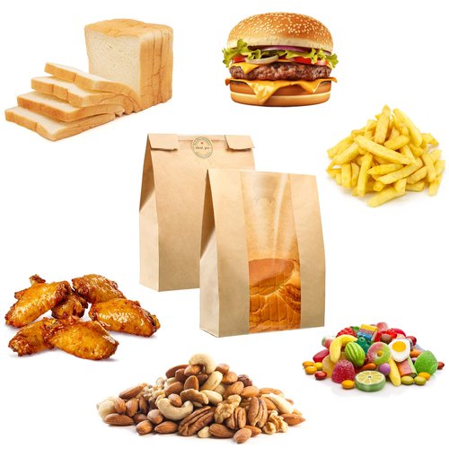 25 Pcs Bread Bags for Homemade Bread, Sourdough Paper Bags With Window, 50% Thicker 13.7x8.2x3.7in A Large Bakery Bag Used for Storage Bakery Cookies & Snacks, 40 Cute Sealing Stickers with Ties