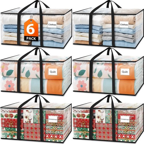 Fab Totes Heavy Duty Moving Bags - Oversized Storage Solution with Reinforced Handles & Double Zippers | Ideal for Dorm Room Essentials