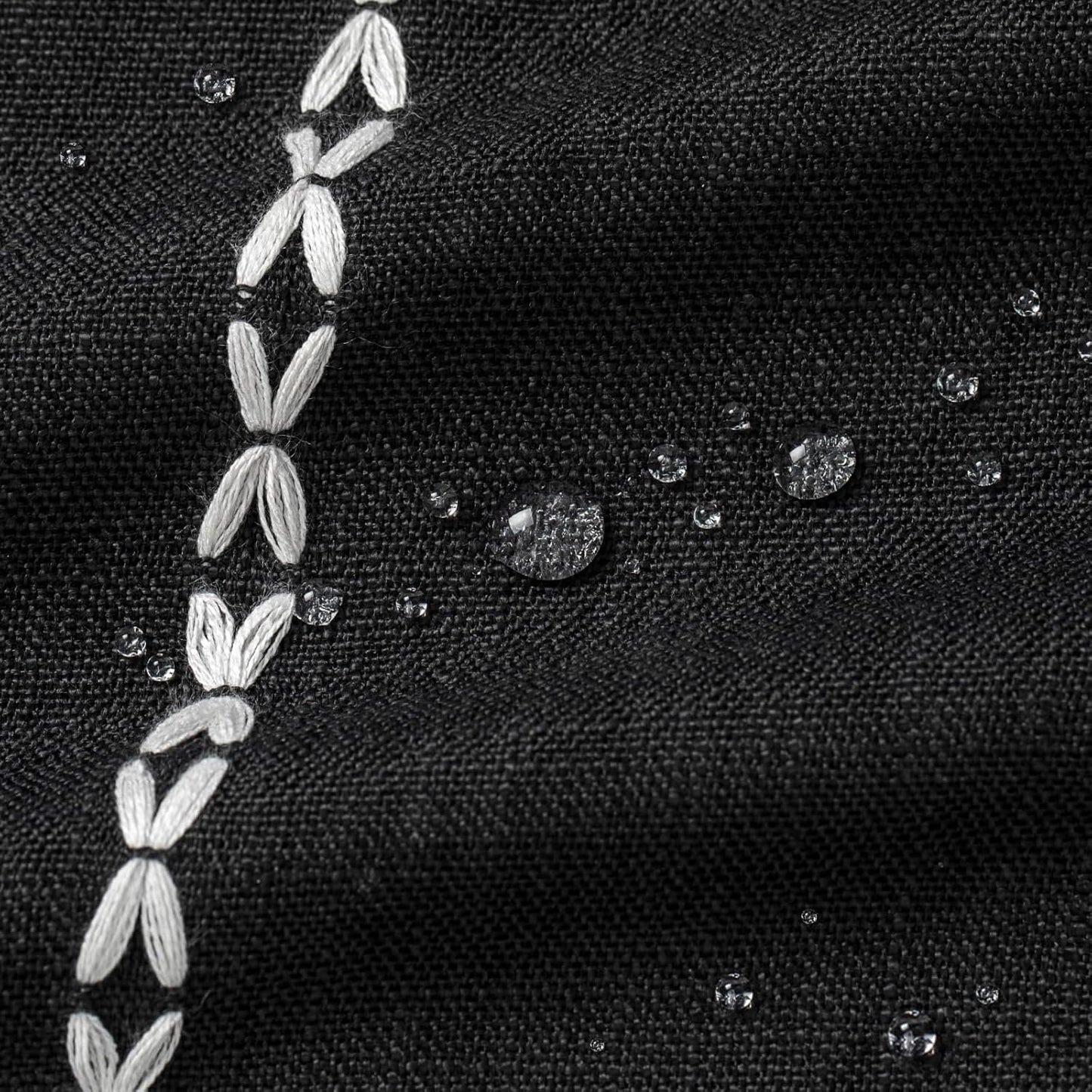 MitoVilla Black Stall Shower Curtain - 36 x 72 Inch Heavy Fabric for Boho Farmhouse Decor