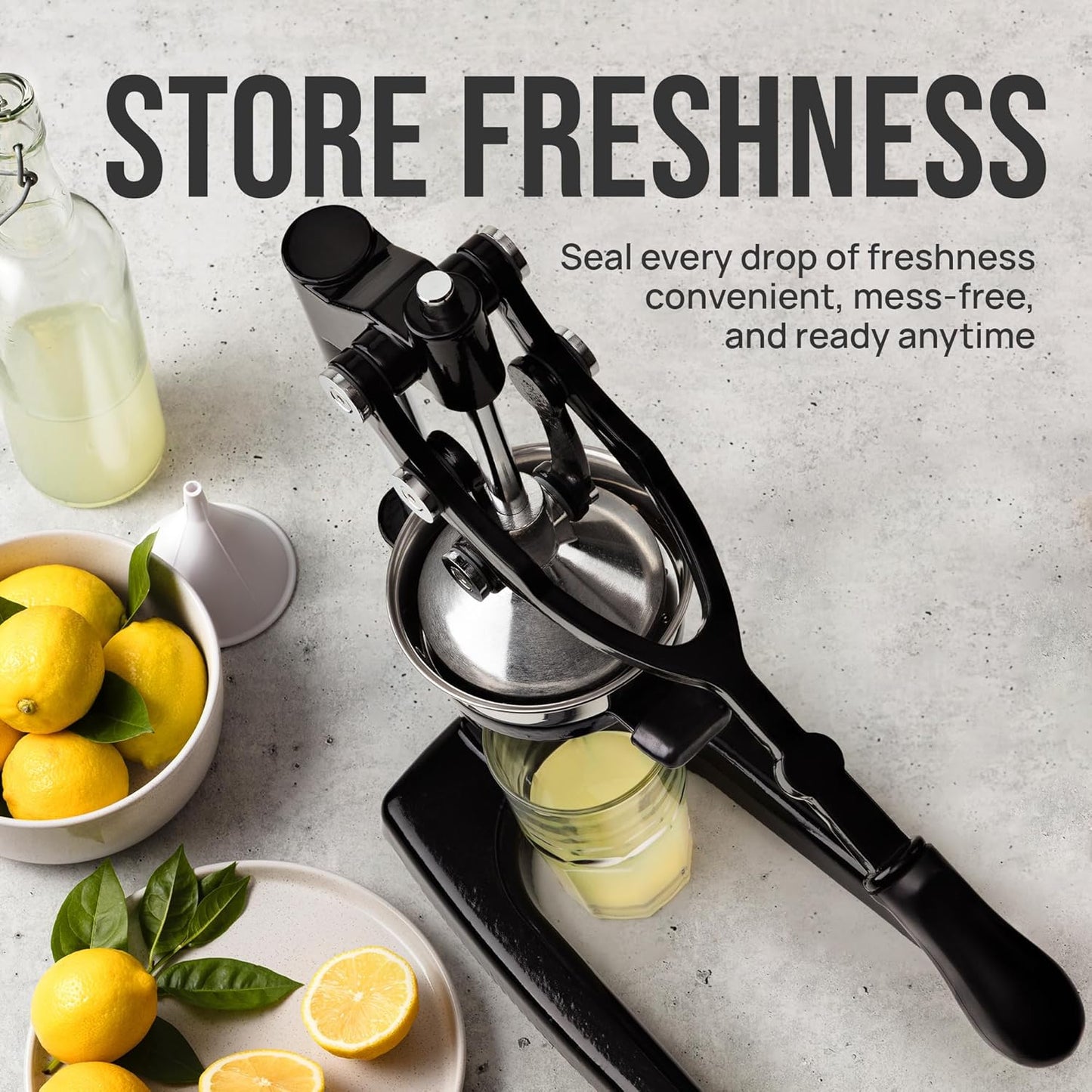 Zulay Kitchen Extra Tall Citrus Press - Manual Juicer for Orange Juice, Fits Tumblers & Tall Glasses