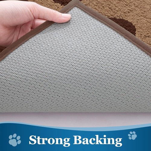 Buganda Dog Door Mat - Absorbent Dirt Trapper for Muddy Paws | Washable Non-Slip Indoor Doormat (47x32 Inches, Beige)